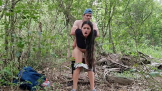 My boyfriend fucks me in the middle of the jungle